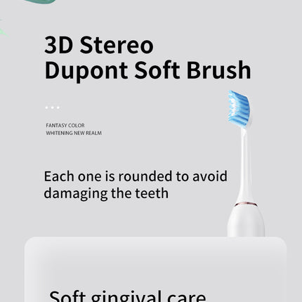 Pink Professional Sonic Toothbrush for Adults - 5 Modes, Smart Timer (4 brush heads)