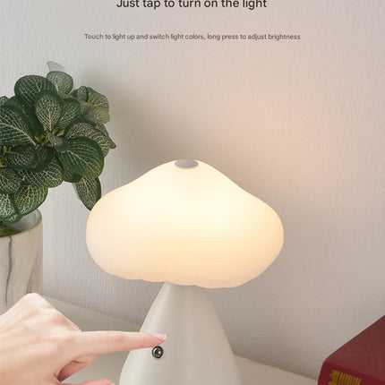 Woodgrain color Mushroom LED Table Lamp – product detail