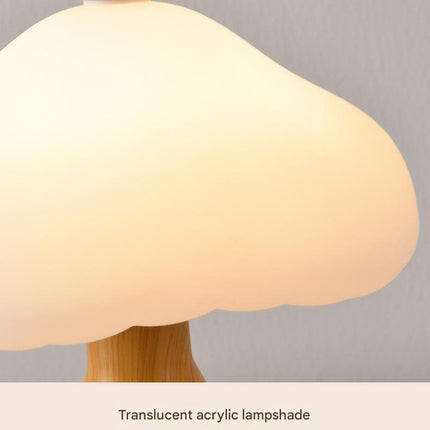 Woodgrain color Mushroom LED Table Lamp – product features