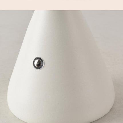 Black Mushroom LED Table Lamp - Rechargeable, 3-Color Touch Dimmable, USB-C