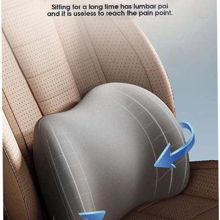 Pink Ergonomic Memory Foam Car Headrest & Lumbar Support Cushion Set - Driving Comfort Neck & Back Pillow