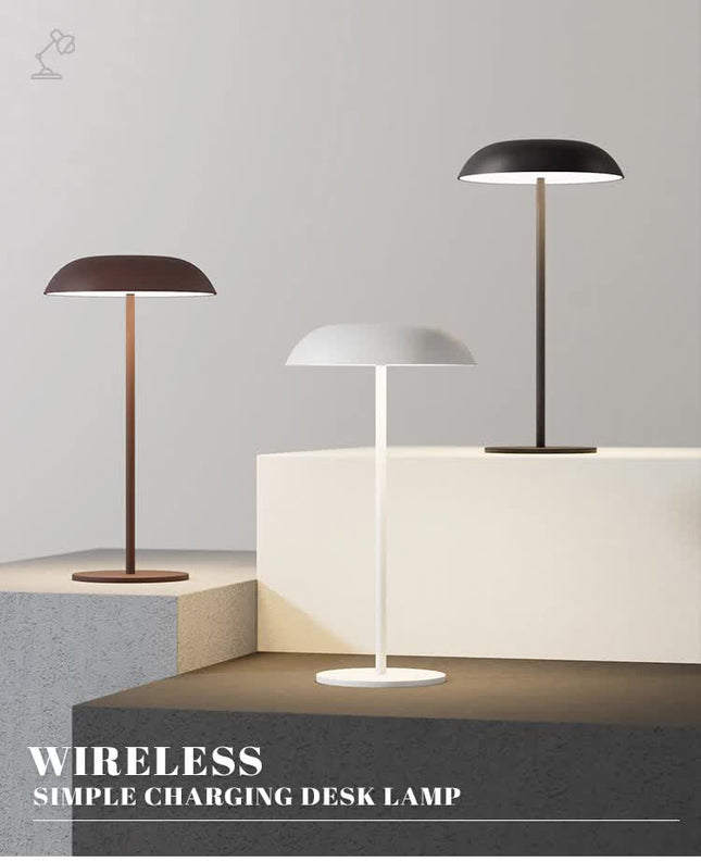 Black Minimalist Rechargeable LED Touch Table Lamp