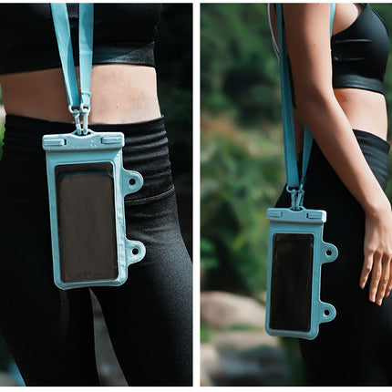 Green 2-Pack Universal IPX8 Waterproof Phone Pouch with Lanyard - Touch Sensitive Case for Swimming & Outdoor Sports