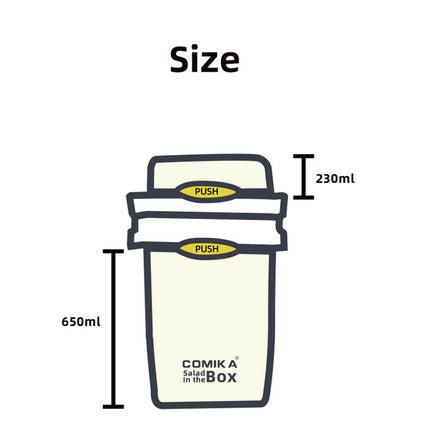 White Portable Salad & Breakfast Cup On-the-Go - Dual Compartment Container with Spork