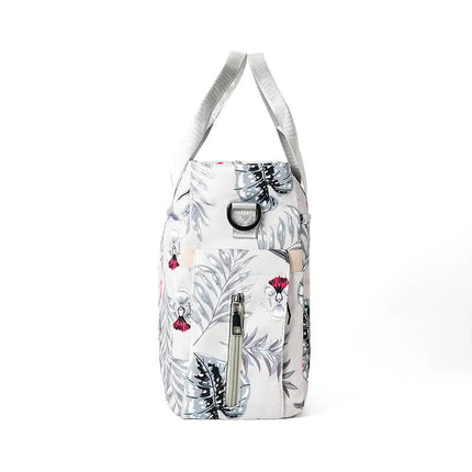 Colorful Versatile Nappy Bag Tote - Lightweight Diaper Bag with Insulated Pocket & Crossbody Strap