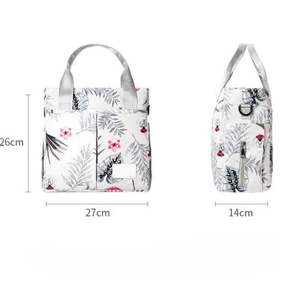 Colorful Versatile Nappy Bag Tote - Lightweight Diaper Bag with Insulated Pocket & Crossbody Strap