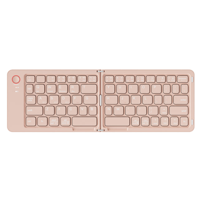 Pink Ultra-Slim Foldable Bluetooth Keyboard