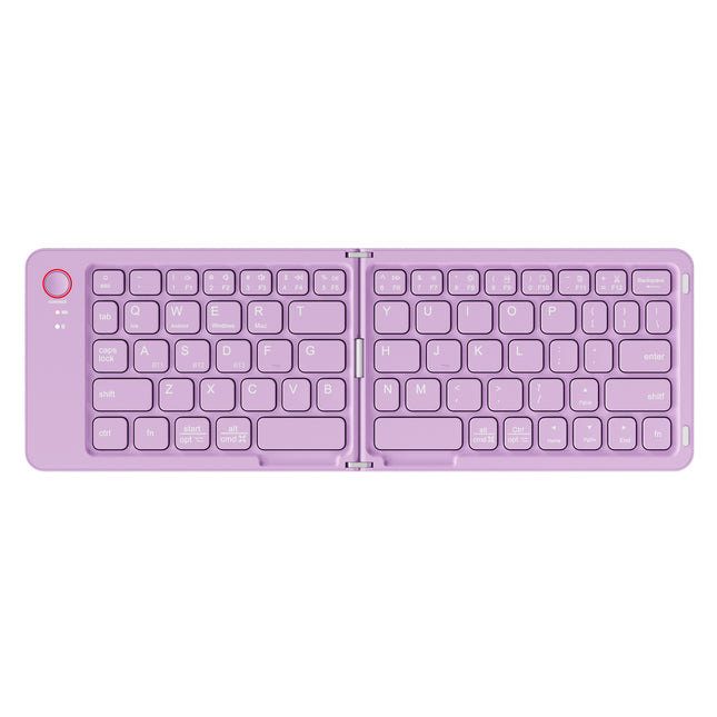 Purple Ultra-Slim Foldable Bluetooth Keyboard