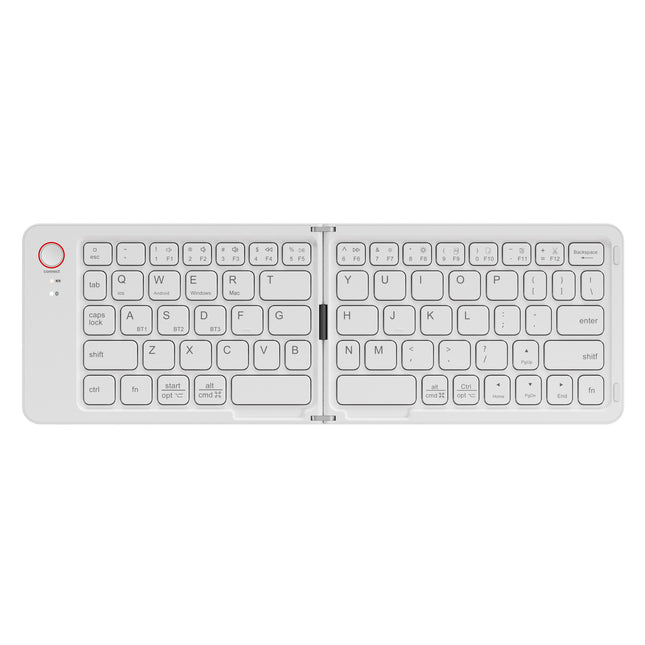 White Ultra-Slim Foldable Bluetooth Keyboard
