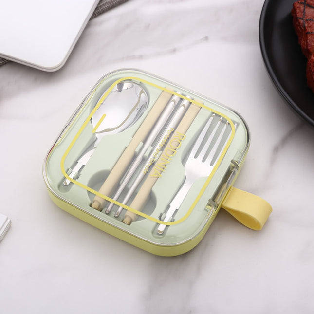2 Sets Green Portable Stainless Steel Cutlery Set – product detail
