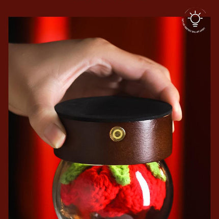 White Rose Handcrafted Crochet Flower LED Night Light – shape and profile