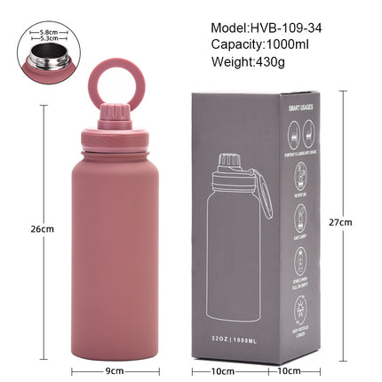 Matcha Green 1L Stainless Steel Water Bottle with Magnetic Phone Holder Lid – surface and form