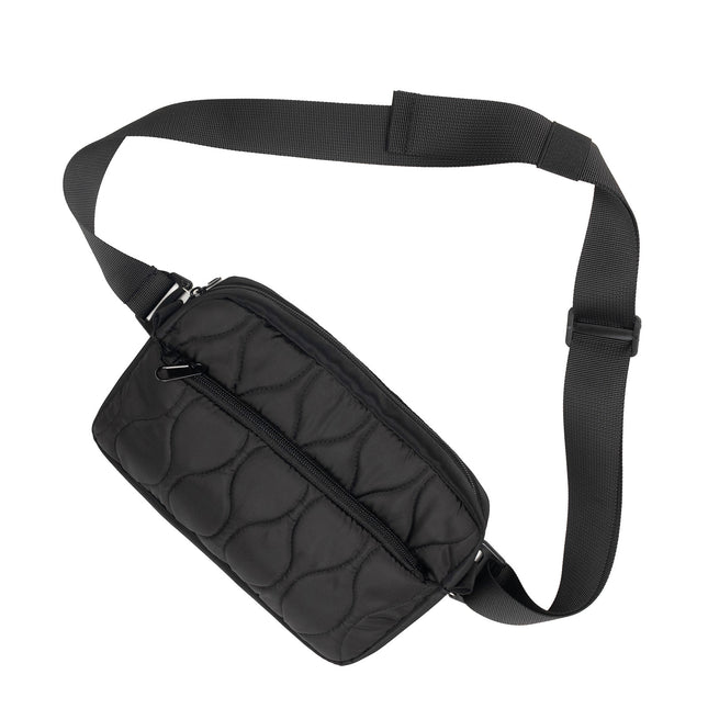 Black Stylish Quilted Belt Bag – product detail