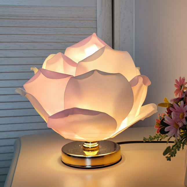 Pink Elegant Lotus Flower Table Lamp