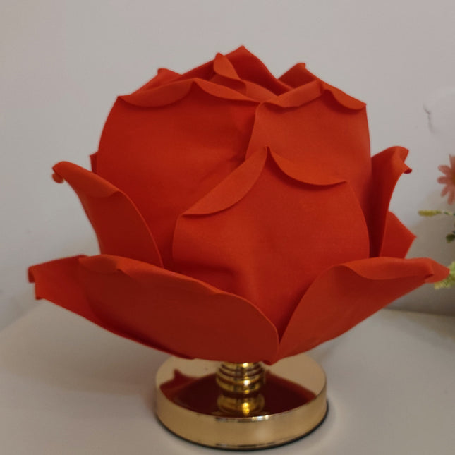 Red Elegant Lotus Flower Table Lamp – product detail