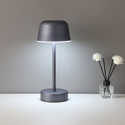 Red Modern Minimalist LED Table Lamp - Rechargeable Touch Control Desk Light