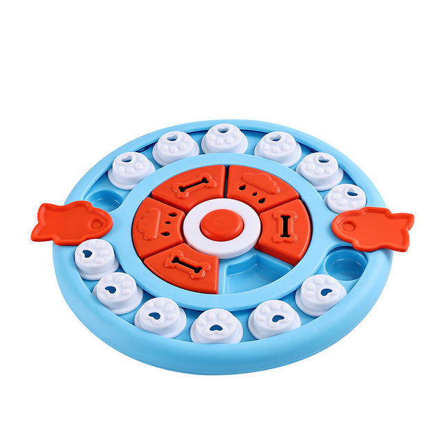 Blue Interactive Pet Puzzle Feeder Toy