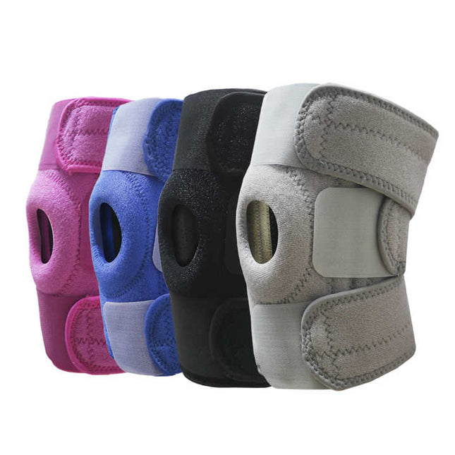 Pink Adjustable Knee Brace Support (Pair) with Dual Spring Stabilizers & Patella Gel Pad – product detail