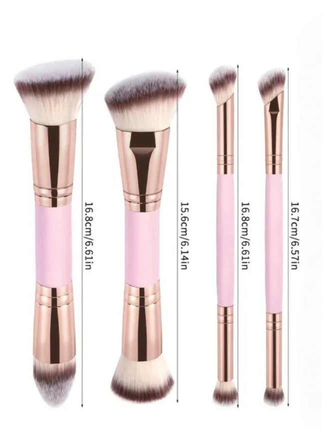 Black Versatile 4pc Dual-Ended Makeup Brush Set – product detail