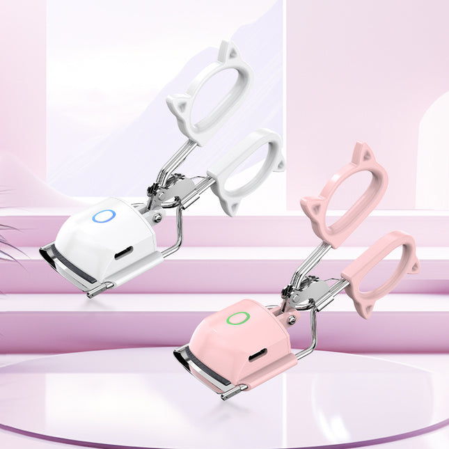 White USB-C Rechargeable Heated Eyelash Curler – product detail