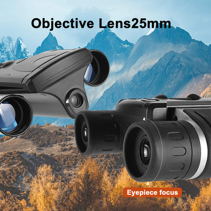 Silver and Black HD Digital Camera Binoculars 8X Zoom – product presentation