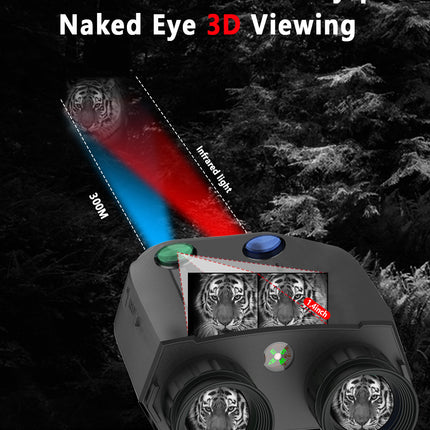 Green Professional HD Digital Night Vision Binoculars - 6X Optical Zoom, IR Illumination, Record 2.5K Video & 48MP Photos