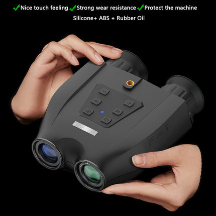Red Professional HD Digital Night Vision Binoculars - 6X Optical Zoom, IR Illumination, Record 2.5K Video & 48MP Photos