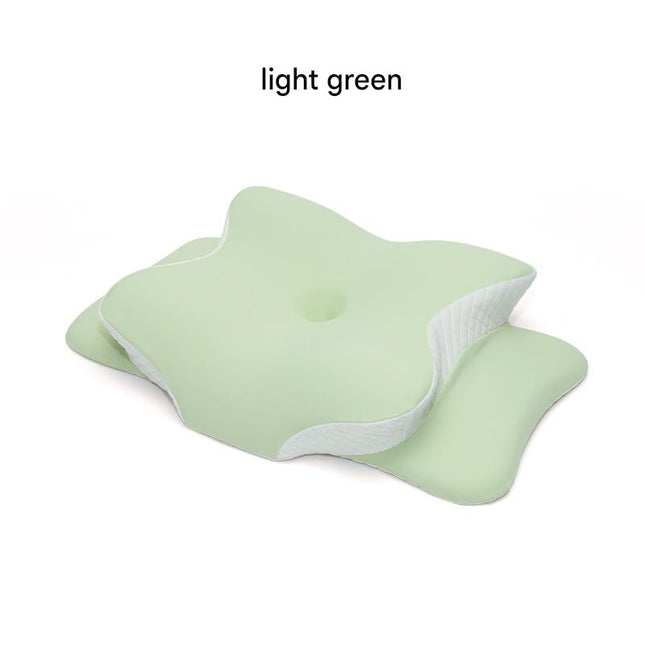 Light Green Ergonomic Butterfly Memory Foam Pillow