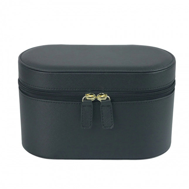 Black Elegant PU Leather Makeup & Toiletry Bag