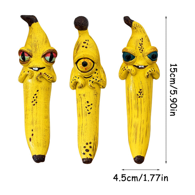 3 Pcs Style 3 Yellow Whimsical Magic Banana Monster Figurine – product detail