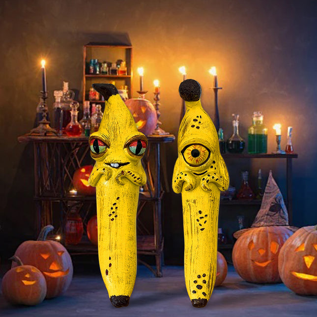 3 Pcs (Style 1 Plus Style 2 Plus Style 3) Yellow Whimsical Magic Banana Monster Figurine – product detail