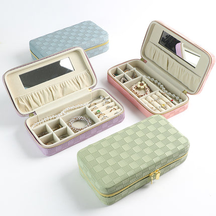 Pink Stylish PU Leather Travel Jewellery Box – product detail