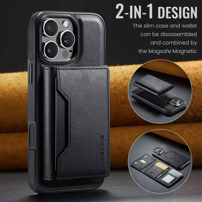 Black Premium MagSafe Wallet Case for iPhone 16 Pro Max