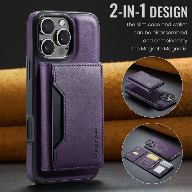 Purple Premium MagSafe Wallet Case for iPhone 16 Pro Max