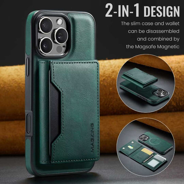 Green Premium MagSafe Wallet Case for iPhone 16 Pro Max