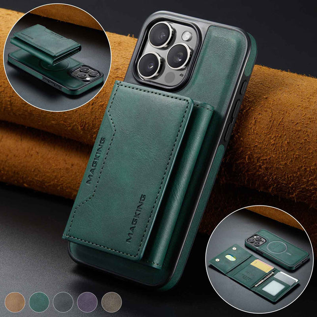Green Premium MagSafe Wallet Case for iPhone 16 Pro