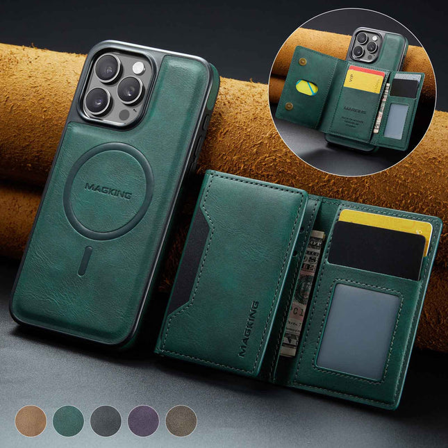 Green Premium MagSafe Wallet Case for iPhone 16 Pro – product detail