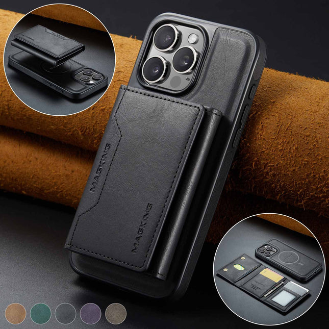 Black Premium MagSafe Wallet Case for iPhone 16 Pro