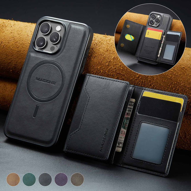 Black Premium MagSafe Wallet Case for iPhone 16 Pro – product detail