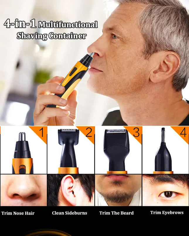 Purple and Black Versatile 4-in-1 USB Rechargeable Men's Grooming Kit – product detail