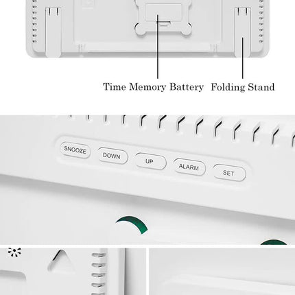 Black Background With White Light Sleek Large LED Digital Wall & Desk Clock – construction detail