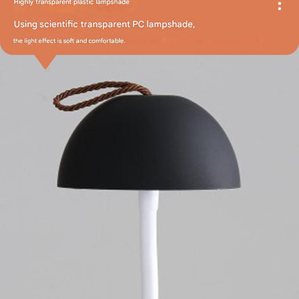 Gold Three-dimensional stripes Sleek Minimalist LED Mushroom Table Lamp - Rechargeable 3-Color Touch Control, Bar & Ambient Light