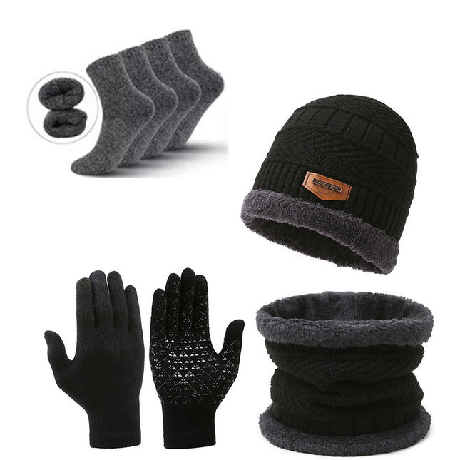 Black Men's 5-Piece Winter Essentials Set