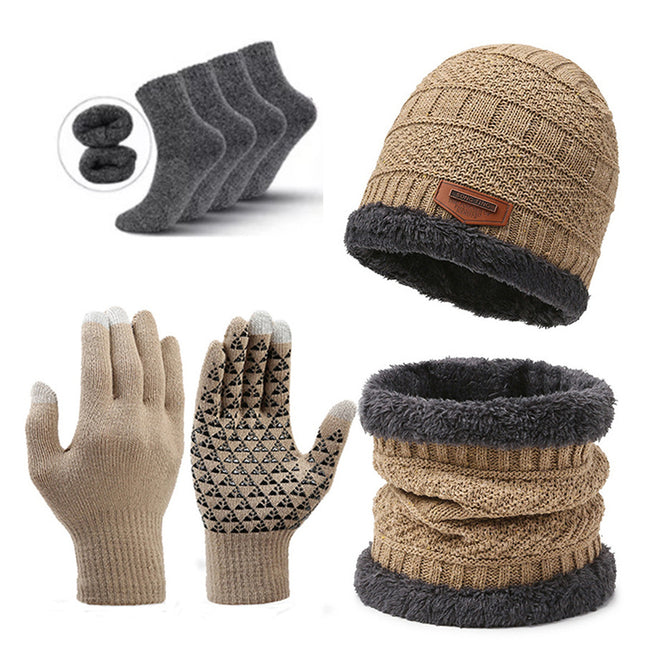 Khaki Men's 5-Piece Winter Essentials Set