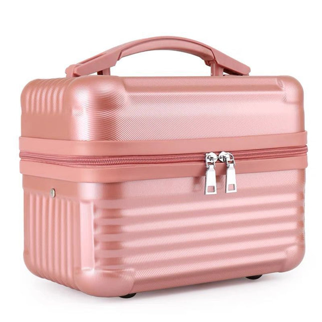 Pink Durable Hard Shell Makeup Travel Case