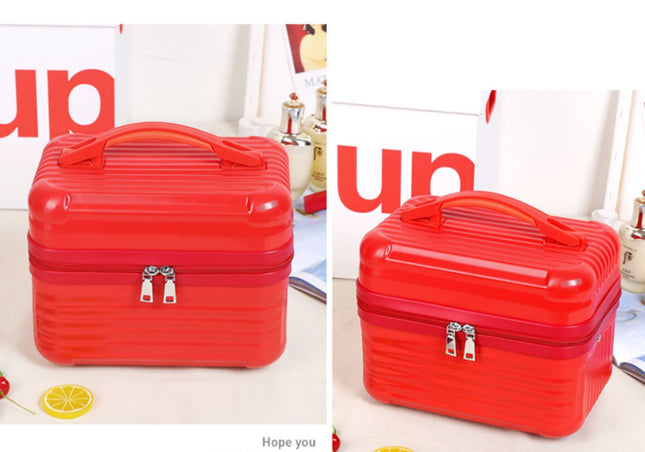 Red Durable Hard Shell Makeup Travel Case – product detail