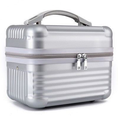 Silver Durable Hard Shell Makeup Travel Case