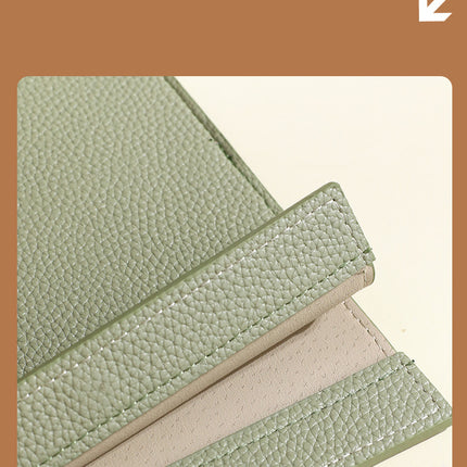 Light Green Professional A4 PU Leather Document Bag - Waterproof Handheld File Folder Portfolio for Business & Conference