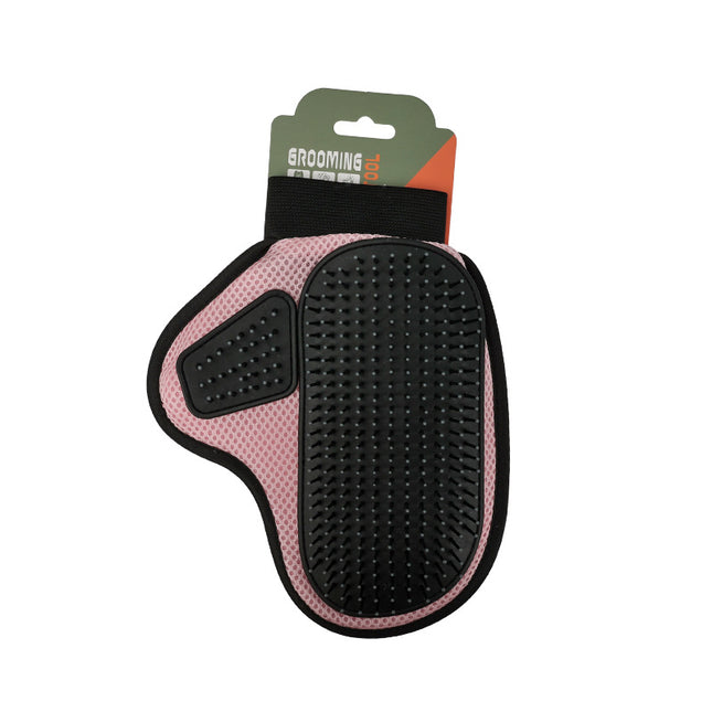 2 Pcs Pink And Black Pet Grooming Glove