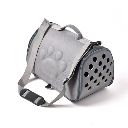 Grey Stylish EVA Pet Carrier Bag - Lightweight Portable & Breathable Travel Crate for Small Dogs & Cats
